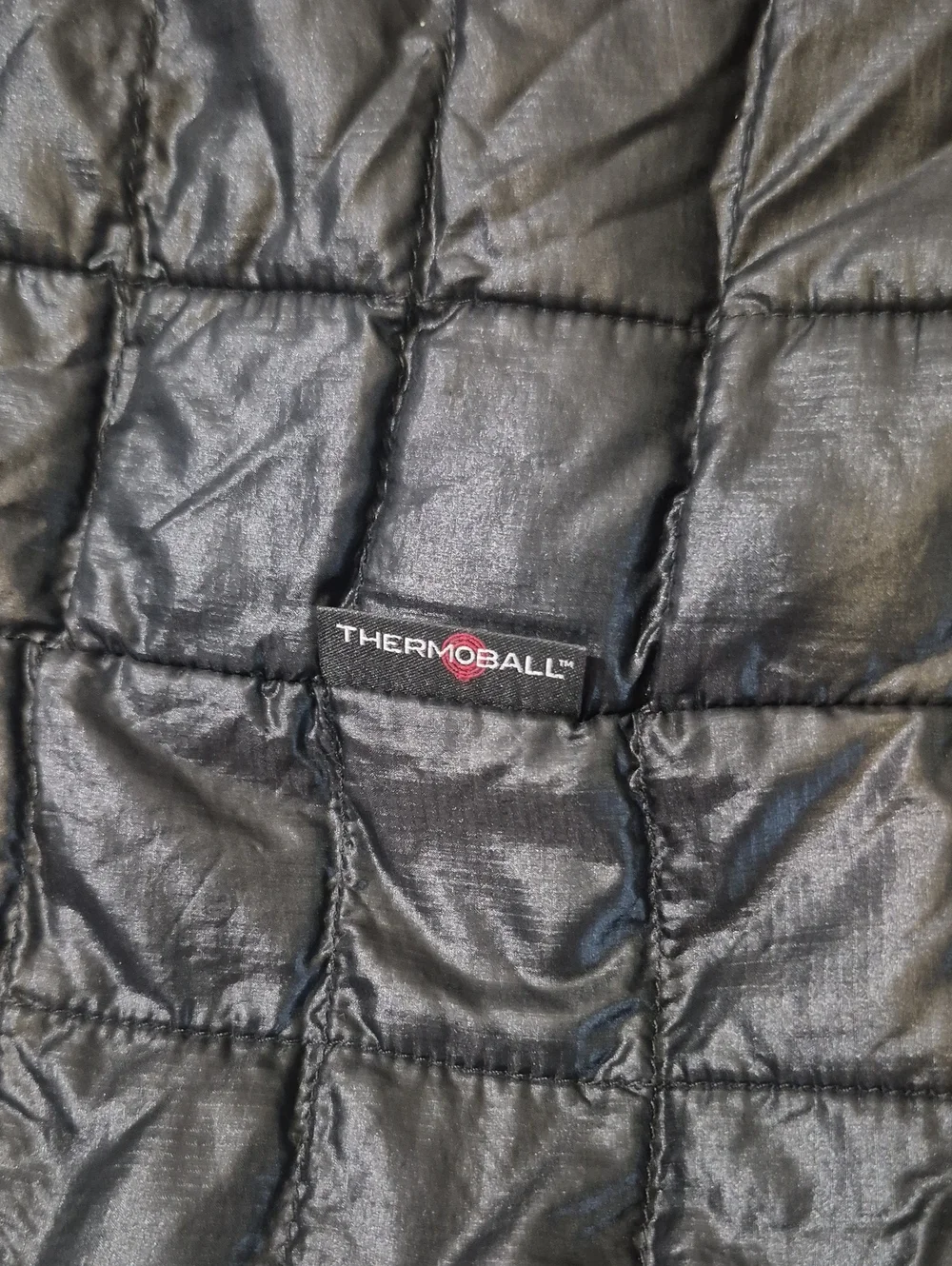 The North Face THERMOBALL black Eco Puffer Zip Up Outterwear Vest L *flaws*